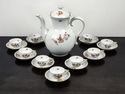 Lot 355 - Set of nine Herend cabinet cups and saucers...