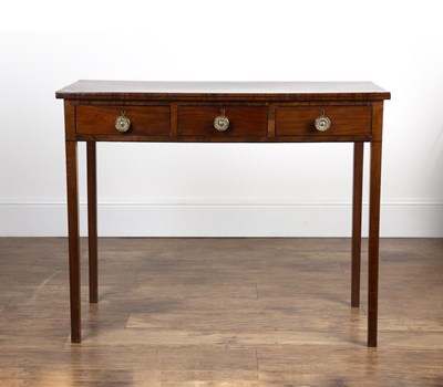 Lot 12 - Mahogany side table 19th Century, fitted with...