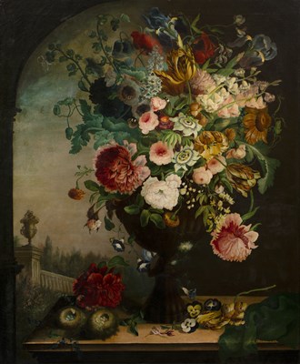 Lot 234 - Manner of Jan van Os (1744-1808) A vase of...