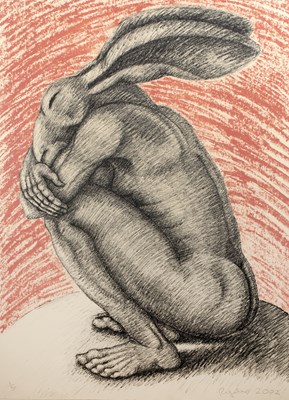 Lot 237 - Sophie Ryder (b.1963) 'Crouching lady-hare',...