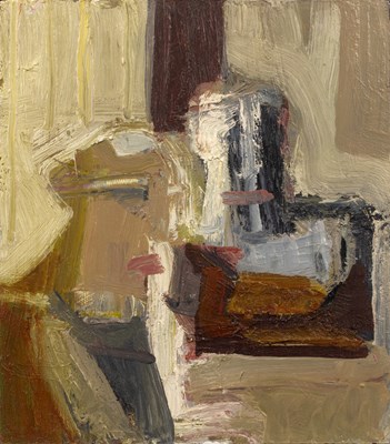 Lot 251 - Arthur Neal (b.1951) Couple in a Cafe...