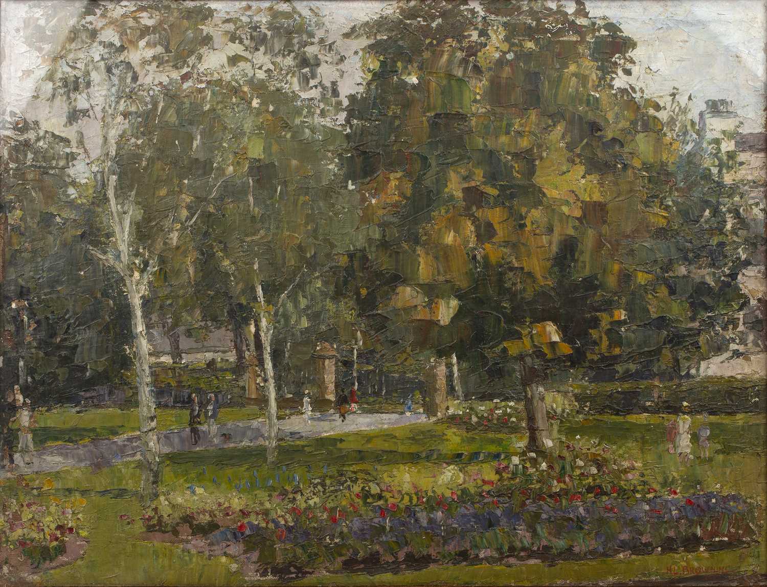 Lot 151 - Hugh Browning (1899–1956) 'Cheltenham parks',...