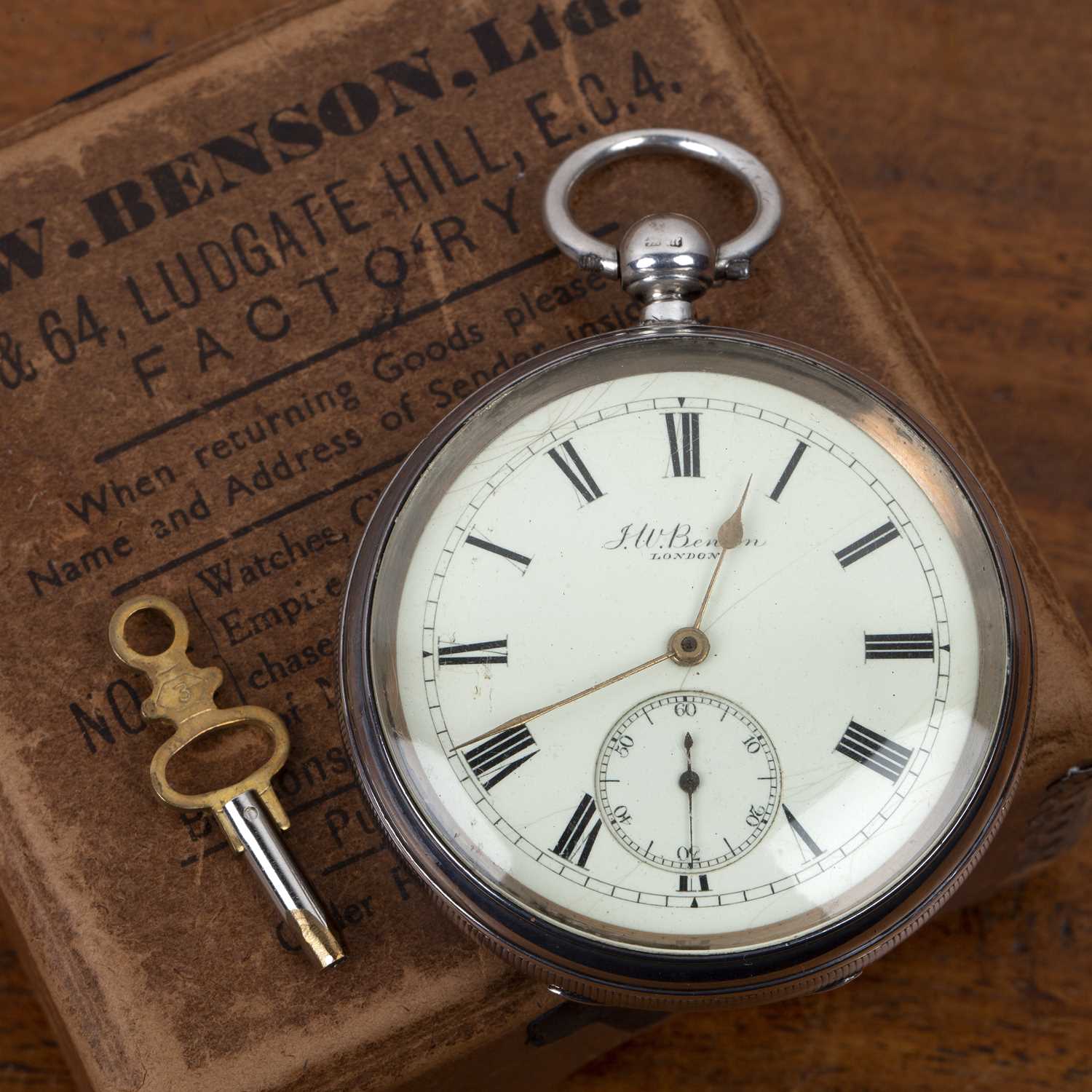 Jw benson discount silver pocket watch