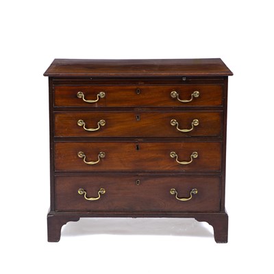 Lot 150 - A George III mahogany chest of four long...