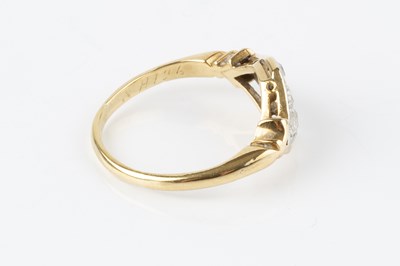 Lot 115 - A diamond panel ring, the lozenge-shaped panel...