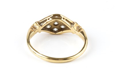 Lot 115 - A diamond panel ring, the lozenge-shaped panel...