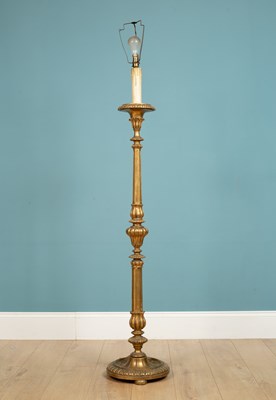 Lot 313 - Gilt Standard lamp