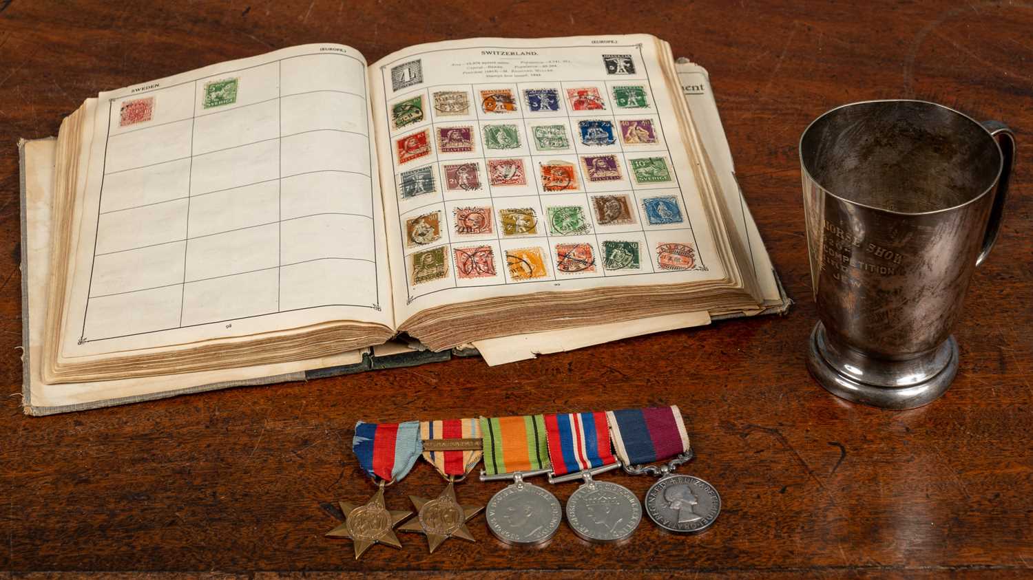 Lot 66 - A collection of five World War II Medals...