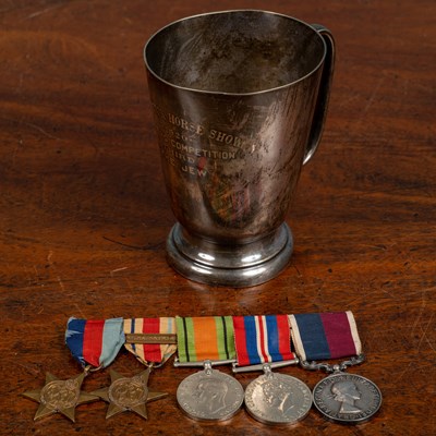 Lot 66 - A collection of five World War II Medals...