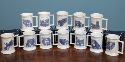 Lot 35 - A collection of twelve vintage porcelain...