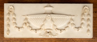 Lot 539 - A carved marble tablet