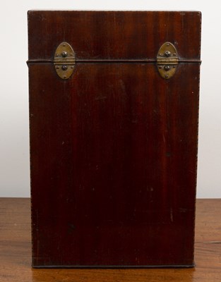 Lot 28 - Mahogany marquetry inlaid knife or stationery...