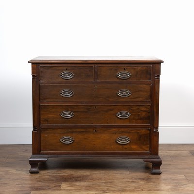 Lot 45 - Mahogany chest of drawers of small proportions,...