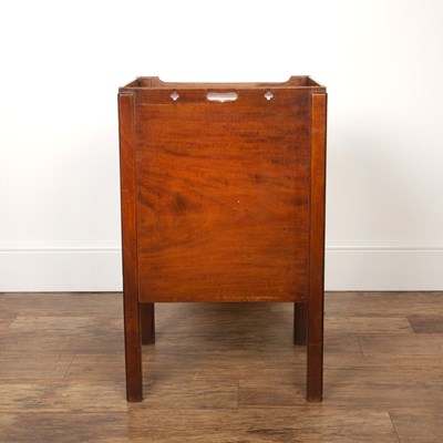 Lot 41 - Mahogany tambour fronted pot cupboard George...