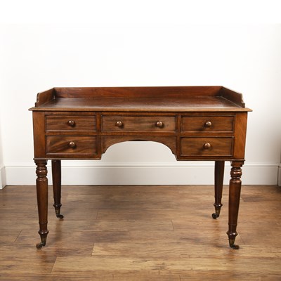 Lot 36 - Mahogany writing desk 19th Century, with...