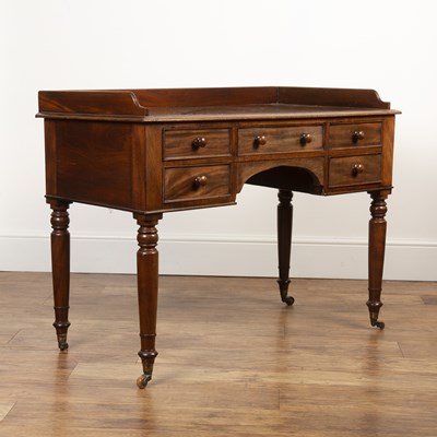 Lot 36 - Mahogany writing desk 19th Century, with...
