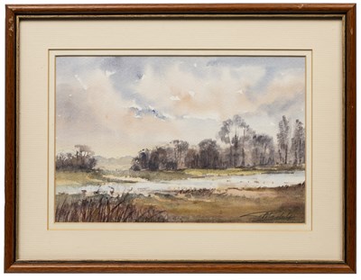 Lot 600 - English school, figure by a thatched cottage; a still life of flowers by Grace Carver and three others