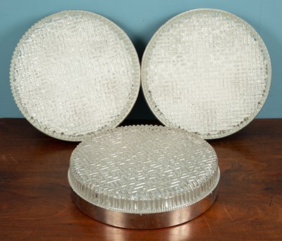 Lot 468 - Three Italian mid-century round ceiling lights