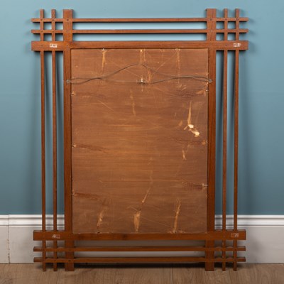 Lot 408 - A mid-century Italian, walnut wall mirror attributed to Ettore Sottsass