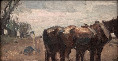 Lot 304 - Harry Becker (1865-1928) Plough Team c.1922,...