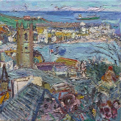 Lot 300 - Linda Weir (b.1951) St Ives, oil on canvas, 30...