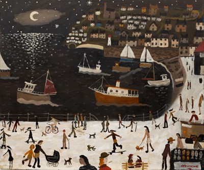 Lot 370 - Alan Furneaux (b.1953) Penzance Harbour at...