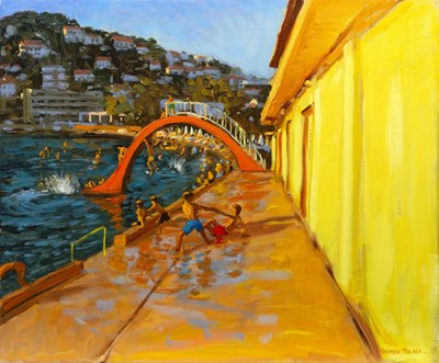 Lot 380 - Andrew Macara (b.1944) 'Lapad Beach, Dubrovnik...