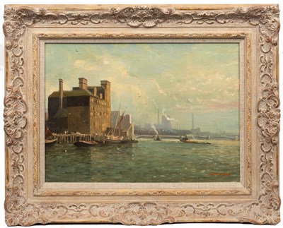 Lot 327 - John Barrie Haste (1931-2011) The Thames at...