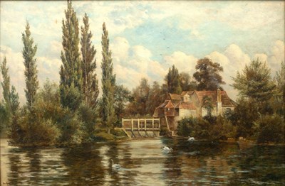 Lot 341 - Theodore Hines (act. 1876-1889) Iffley Mill on...