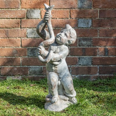 Lot 1122 - An antique lead fountain of Hercules