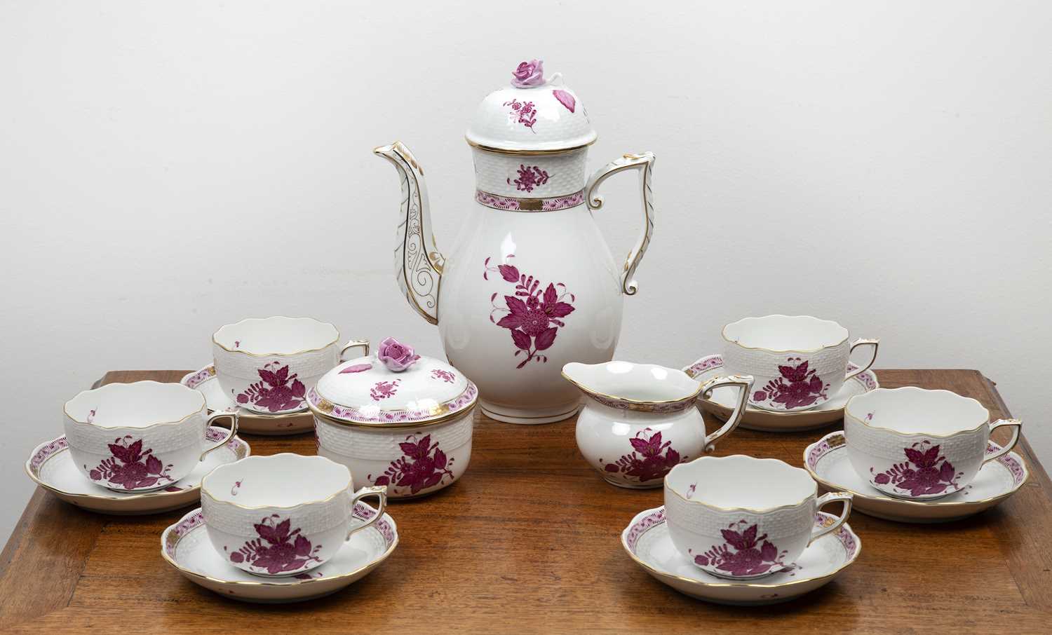 Lot 227 - Herend porcelain coffee set 'Chinese Bouquet'...