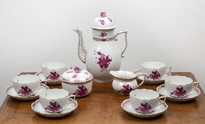 Lot 227 - Herend porcelain coffee set 'Chinese Bouquet'...