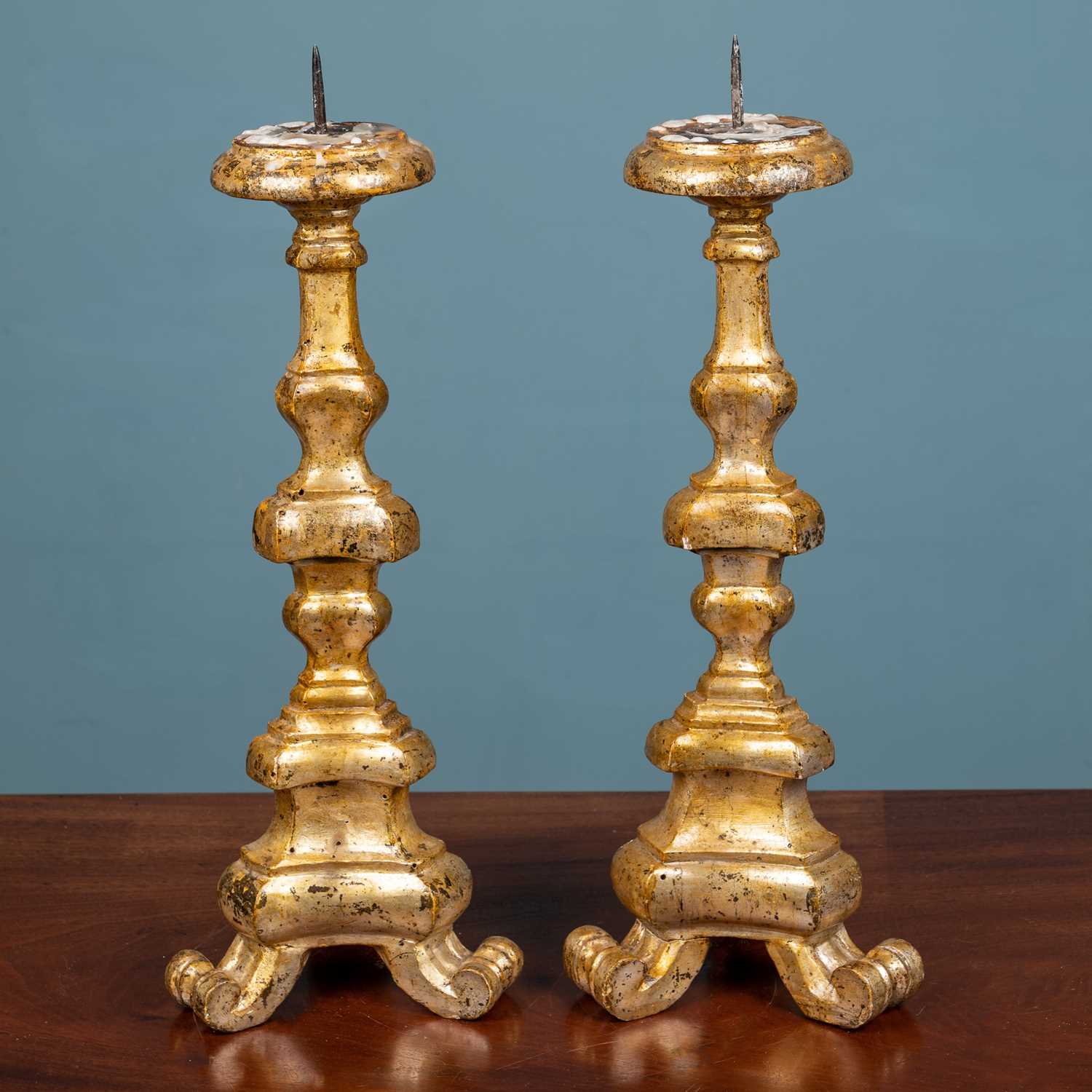 Lot 280 - A pair of 18th century style pricket