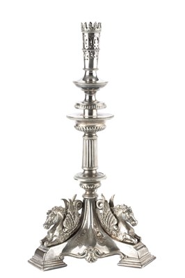 Lot 724 - A late 19th century silver plated epergne,...