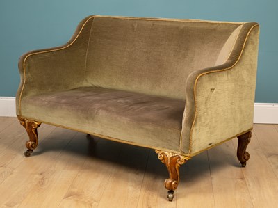 Lot 161 - A mid 19th century small settee