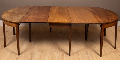 Lot 121 - A Regency style mahogany D-end dining table...