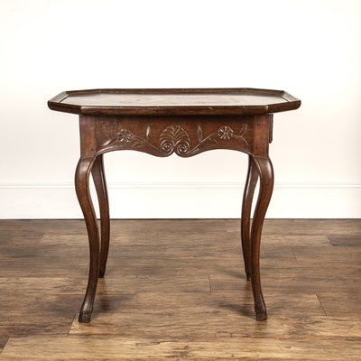 Lot 70 - French mahogany table with octagonal shaped...