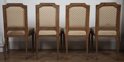 Lot 72 - Set of four French Louis XVI style chairs with...