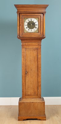 Lot 129 - A thirty hour longcase clock, in an oak case,...