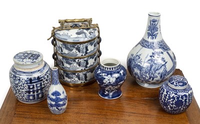 Lot 245 - Group of blue and white porcelain Chinese and...