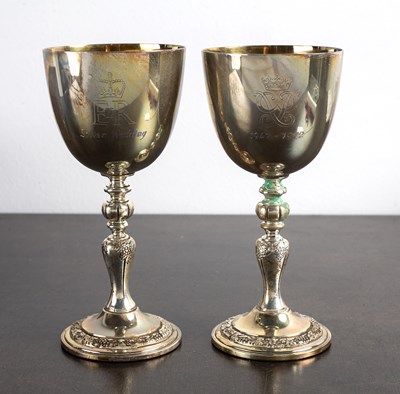 Lot 330 - Pair of limited edition silver presentation...