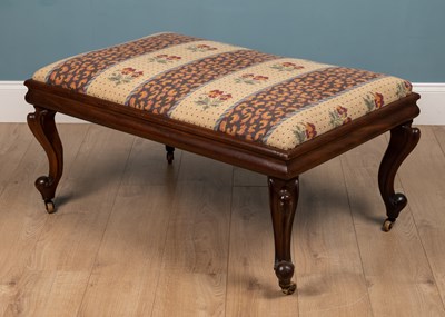 Lot 372 - A Victorian mahogany stool