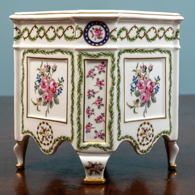 Lot 10 - A Haviland Limoges cachepot, porcelain with a...