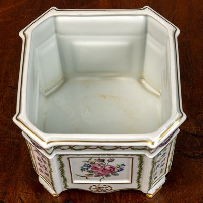 Lot 10 - A Haviland Limoges cachepot, porcelain with a...