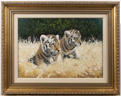 Lot 275 - Pip McGarry (b. 1955) Tiger Cubs, signed and...