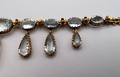 Lot 41 - An aquamarine fringe necklace by Mrs Newman,...