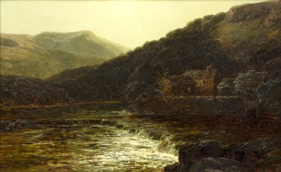 Lot 312 - John Brandon Smith (1848-1884) A mountain...