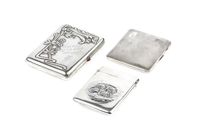 Lot 544 - A Latvian silver cigarette case, the cover...