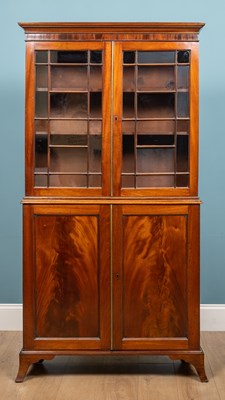 Lot 381 - A 19th century mahogany bookcase cabinet