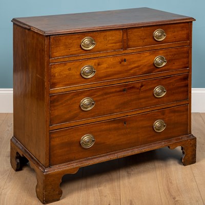 Lot 407 - An antique 19th century mahogany small sized chest